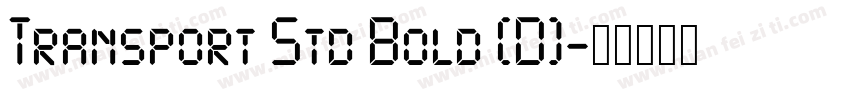 Transport Std Bold (D)字体转换